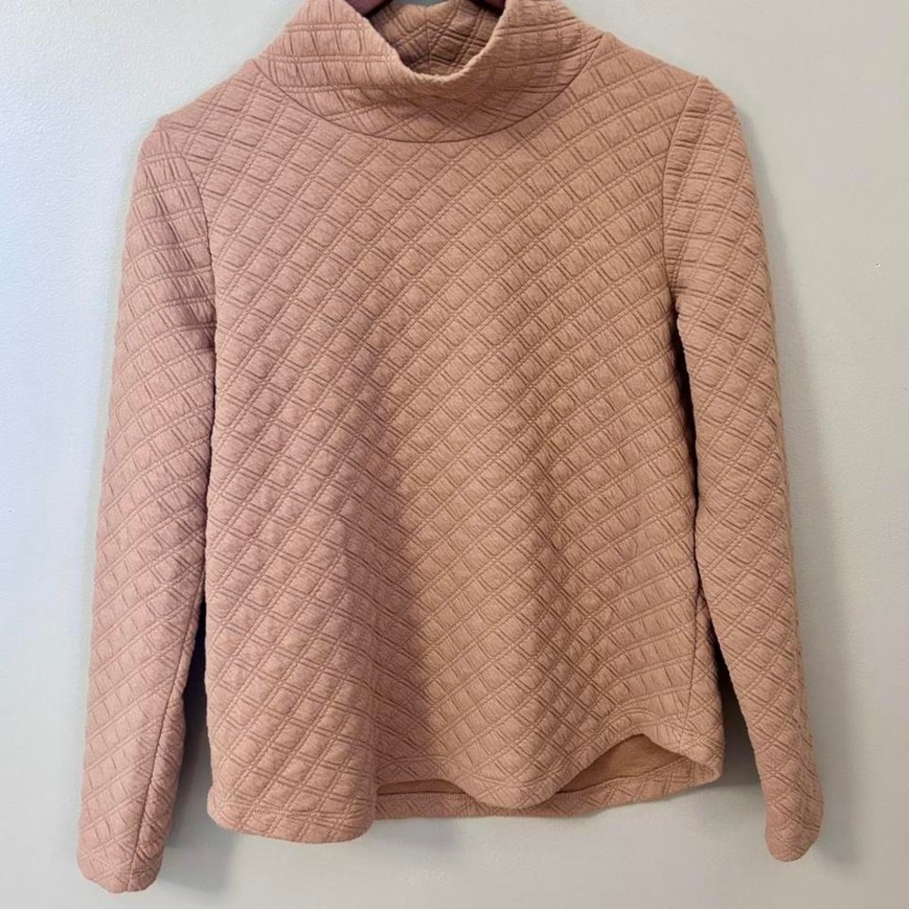 J.Crew brown quilted sweater‎ Size women's XS - Picture 5 of 6